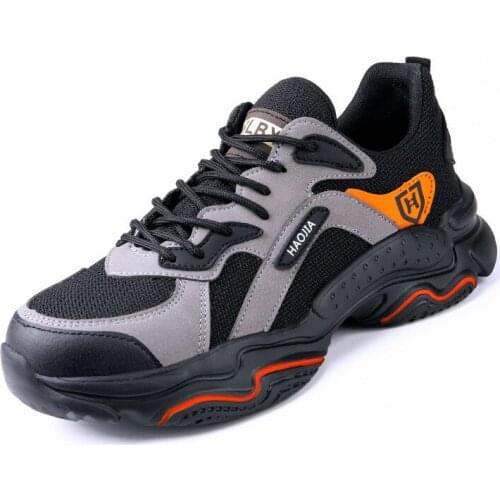 Labor Insurance Shoes Mens Lightweight Deodorant Breathable Work Shoes Fall Winter Anti-smashing Anti-puncture Non-slip