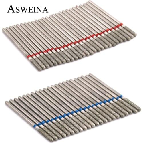 50pcs Diamond Nail Drill Bit Set Milling Cutters For Electric Manicure Machine Gel Polish Remove Burr Nail Art Tools Accessories