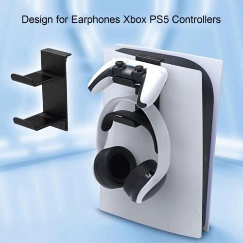 Headphone Wall Mount Holder Bracket Hanger Storage Stand For PS5 Host For Xbox Series X Headset Hook Console Gamepad Accessories