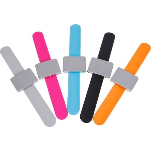 New Portable Self Adhesive Wrist Band Magnetic Plate For Salon Barber Hair Styling Clip Clamp Holder 5 Colors