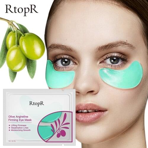 RtopR Olive Firming Anti Wrinkle Eye Mask Anti Aging Improve Fine Lines Eye Patches Collagen Eye Patch Anti-Puffiness Skin Care
