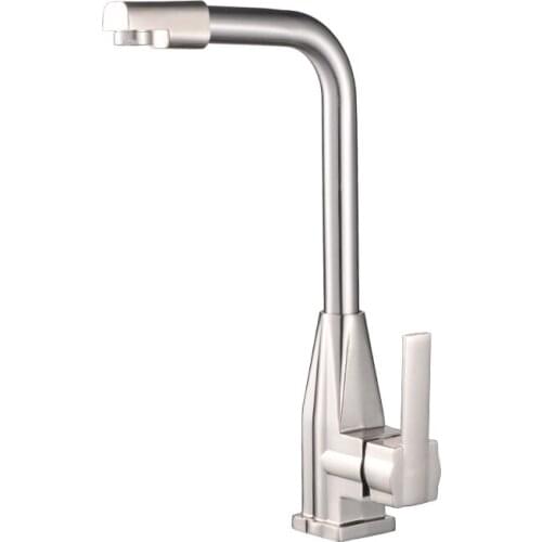 Kitchen Faucet 360 Degree Swivel Easy Wash Zinc Alloy Bathroom Basin Sink Tap Single Hole Cold Hot Water Mixer Tap Deck Mounted