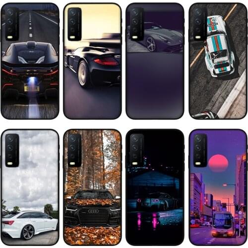Supercar Phone case for vivo y30 y50 y53 y52 y31 y53 , Protective silicone case for vivo Y18 Y19 Y15 Y12 Y51 Y85 Y97 Y70s