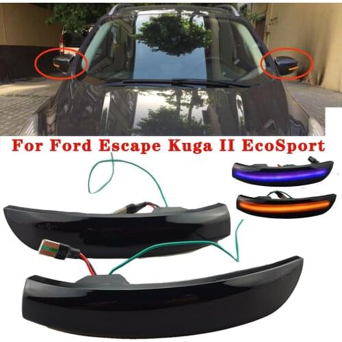 For Ford Kuga Escape EcoSport 2013-2018 Focus 3 MK3 SE ST RS Dynamic Turn Signal Light LED Side Mirror Sequential Indicator Lamp