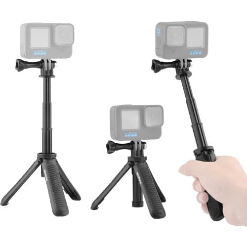 Universal Selfie Tripod Action Camera Extend Tripod Mini Travel Vlog Tripod Handle for Gopro Hero 9 8 7 6 5 Black DJI EKEN Sjam