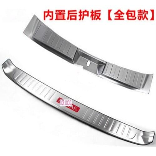 For For 2014 2015 2016 Nissan X-Trail Sta Stainless Steel Rear Bumper Protector Sill Trunk Guard Cover Trim Car Accessories