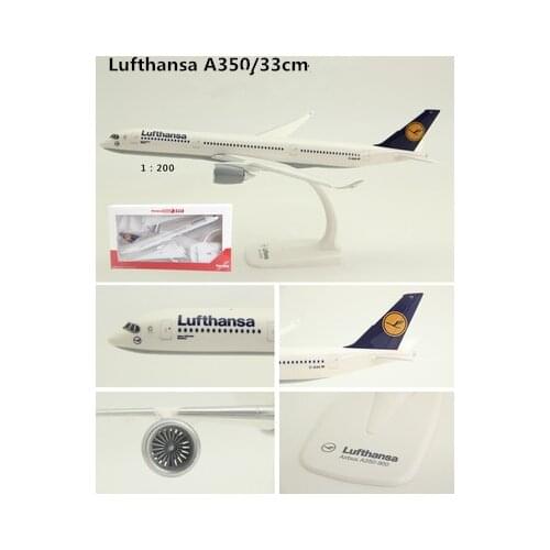 1:200 33cm Air Germany Lufthansa Airbus 350 A350 Airlines Assembled airplane model Plane ABS Plastic DIY Aircraft Assemble