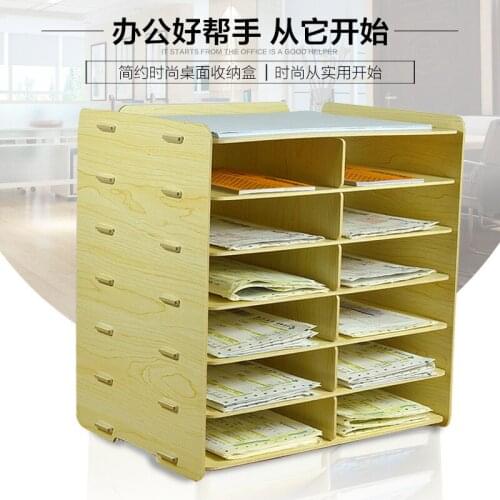 1pcs express single bill (A4 file is not available) wooden file data office storage consolidation box