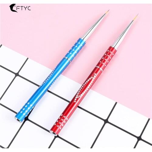 1pc Acrylic Nail Art Brush Flower Design Lines Grid Extremely Fine Drawing Brush DIY Manicure Tool Nails Accessories