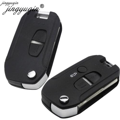 10pcs 2/3 Buttons Remote Key Case Folding Fob Cover For Mitsubishi Outlander Lancer Evolution Grandis Left/Right Blade