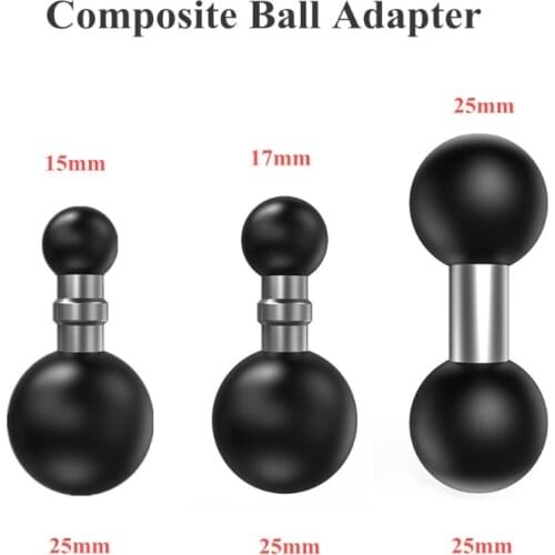 25mm To 15mm/17mm/25mm Composite Ball Adapter Dual Ball for Garmin- GPS Brackets , Outlet Shelf for School Office Home