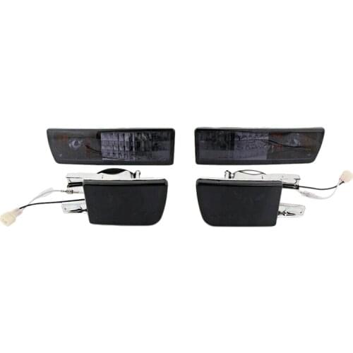4Pcs Car Smoked Front Bumper Fog Light + Turn Signal Lamp for Jetta MK3 Golf 1992-1997