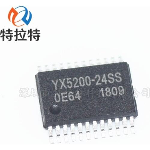 5pcs YX5200-24SS YX5200 Serial mp3 spots feature MP3 programs can be linked to U disk TF card SD card chip YX520024SS IC