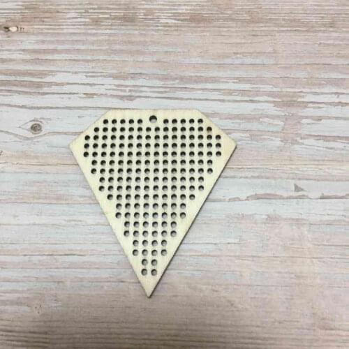 50 pcs make your own necklace diamond shape charm needle thread cross stitch thread