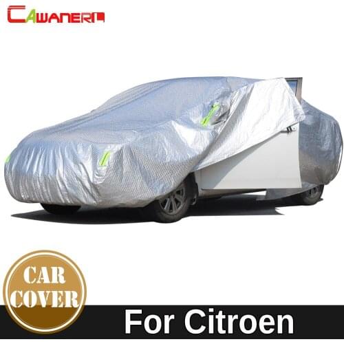 Cawanerl Thick Car Cover Waterproof Sun Snow Rain Protect Cotton Cover For Citroen C6 C8 C-Crosser DS3 DS4 DS5 Nemo Combi Xantia