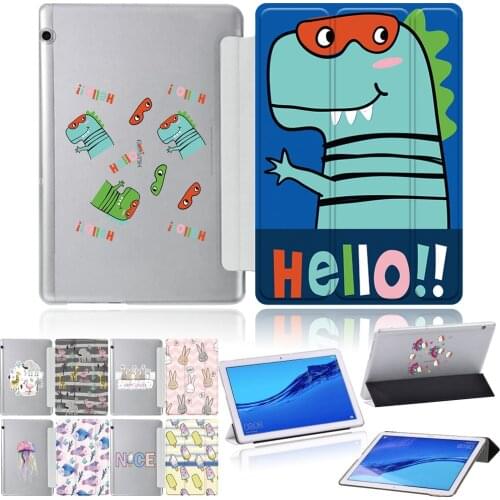 Tablet Case for Huawei MediaPad T3 10 9.6-inch/T5 10 10.1-inch Leather Trifold Stand Cover