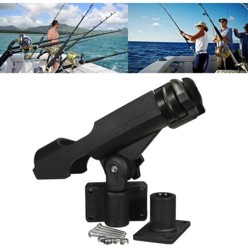 Fishing Rod Holder Boat Kayak Rotatable Swivel Side Rail Mount Kits Tackle Fishing Support 360 Degree Rotatable Fishing Rod