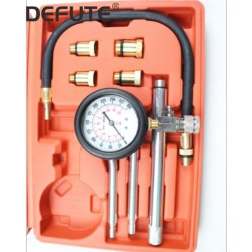 Petrol Gas Engine Cylinder Compressor Gauge Meter Test Pressure Compression Tester Leakage Diagnostic Tool
