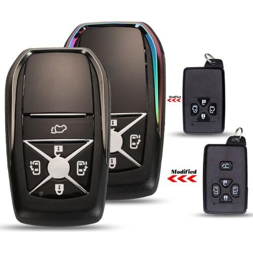 Jingyuqin Upgrade Replacement Shell Smart Remote Key Case Fob 4/5 Buttons For Toyota Previa Alphard Prius With Insert Blade