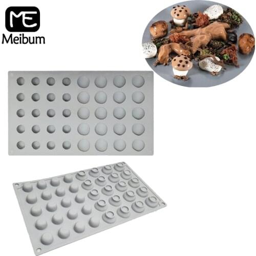 Meibum 40 Cavity Mushroom Cake Molds Silicone Mould Dessert Placing Decoration Kitchen Bakeware Fondant Pastry Baking Tools