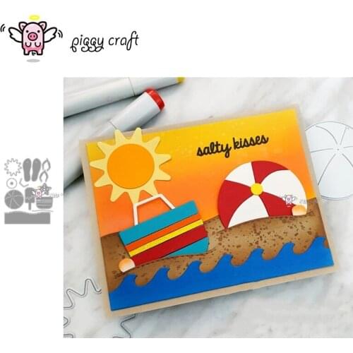 Piggy Craft metal cutting dies cut die mold Summer holiday decoration Scrapbook paper craft knife mould blade punch stencils die