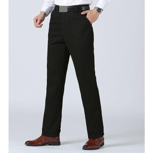 MRMT 2021 Brand Spring and Summer Mens Trousers Middle-aged and Old Leisure Pants for Male Loose Straight Cotton Trouse