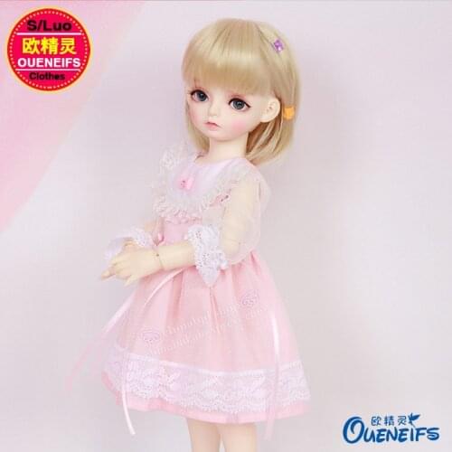 BJD SD Doll Clothes 1/6 Cute Pink Girl Princess Dress For Gary Yosd Body YF6-02 Doll Accessories