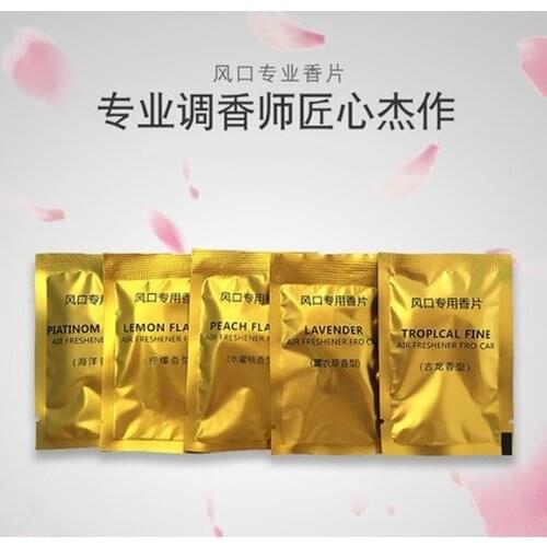 5 Lot Air Freshener Car Styling Aroma Solid Perfume Lemon Peach Ocean Lavender Cologne Flavoring Auto Interior Fragnace Sachet