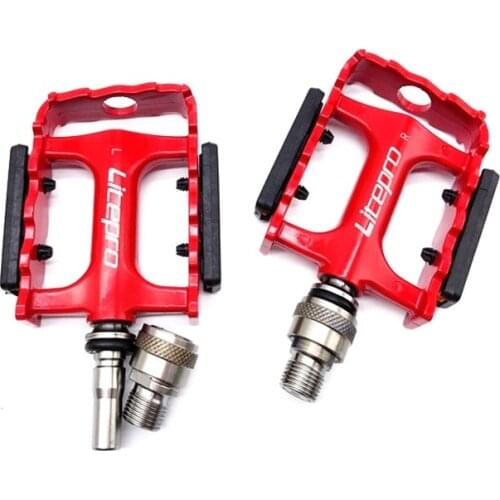 LITEPRO Brompton Pedals Folding Bike Quick Release Pedal Titanium Axis Bicycle Bearing Pedals