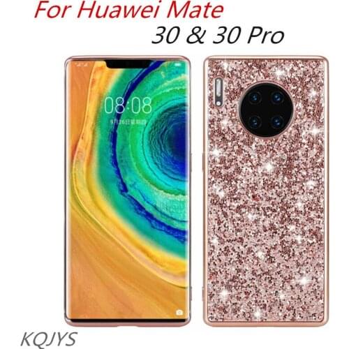 KQJYS Luxury Crystal Flash Powder Case for Huawei Mate 30 Cover Bling Glitter Case for Huawei Mate 30 Pro