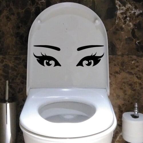 Sexy Eyes Home Decor Fashion Vinyl Wall Stickers Toilet Decals 6WS0255