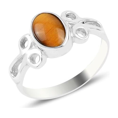 Silver 925 Tune Tiger Eye Engagement Ring
