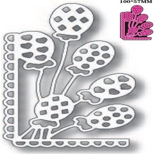 Balloon Corner 2021 Metal Cutting Dies Decoration Scrapbook Paper Craft Knife Mould Blade Punch Stencils
