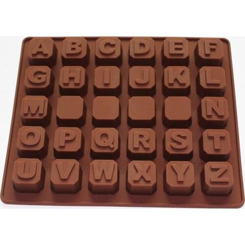 26 Capital Letters of the Alphabet Ice Cube Chocolate Candy Soap Silicone Mold