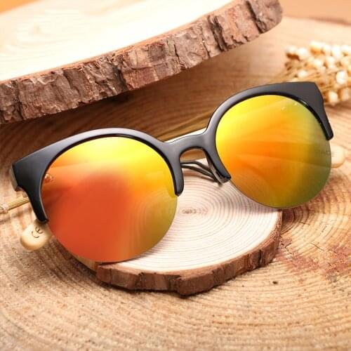 2020 New Fashion Wooden Round Sunglasses For Men/Women,Bamboo Legs Free Shipping