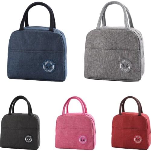 6L Patch Lunch Bag Waterproof Oxford Cloth Thermal Insulated Bento Case Tote Cooler Office Students Food Storage Bag Handbag