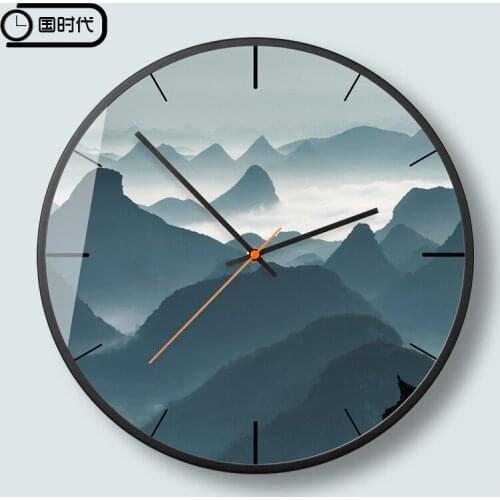Quiet Minimalist Wall Clock Metal Nordic Clock Creative Glass Office Study Wall Watch Simple Bedroom Home Decoration AA50WC