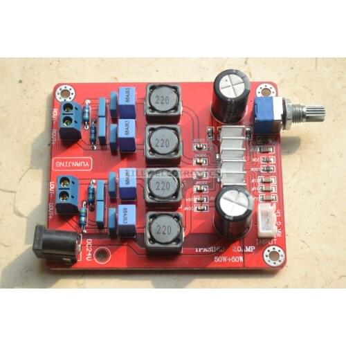 TPA3116 Class D Amplifier Board 50W+ 50W Filter Capacitor 2*10000UF DC18V-24V