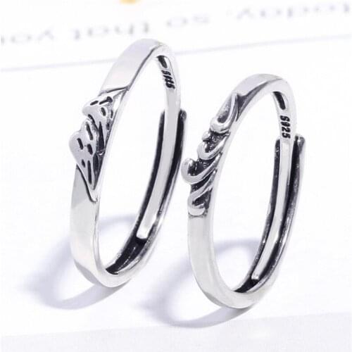 2019 new fashion promise Vows thin couple open ring vintage most sold 2019 k pop accessories minimalist wedding ring GMNR194