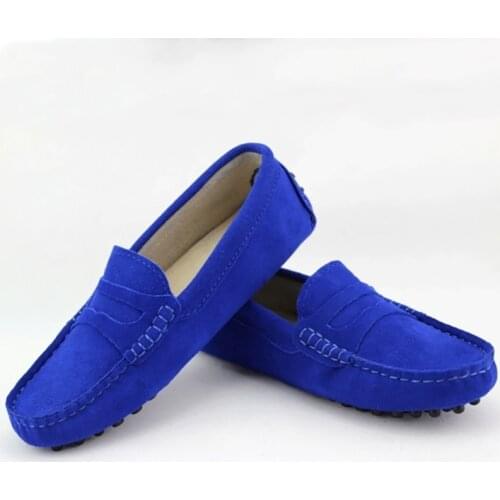 2021 spring and summer womens large size moccasins shoes genuine leather ladies flat shoes casual shoes non-slip driving shoes