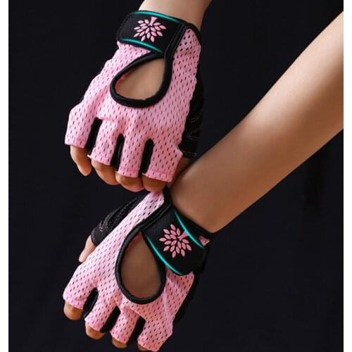 Women Gym Gloves for Body Building Sport Fitness Weight Lifting Dumbbell Workout Breathable Gloves for Crossfit