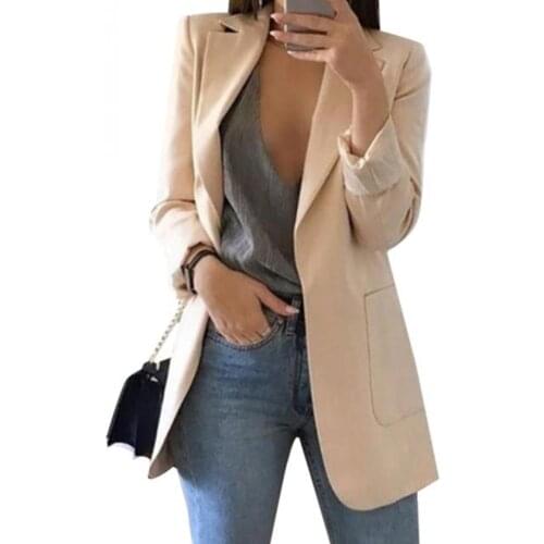 2020 autumn and winter New Womens coat Lapel Long Sleeve Business Office Women Blazer Coat Jacket Womens jacket