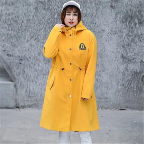 Casual Zipper Hooded Women Long Trench Coats Loose Adjustable Waist Designer Windbreaker Full Sleeve Pockets Fall Overcoat 747