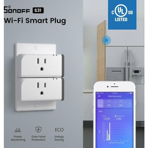 1/2/3/4 PCS Itead SONOFF S31 US 15A Wifi Smart Socket With Energy Monitor by e-WeLink Control Outlet Smart Home Wifi Plug Switch