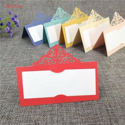 10pcs Laser Cut Wedding Decoration Table Card Name Place Card Wedding Party Decoration Favor 5Z SH873-10