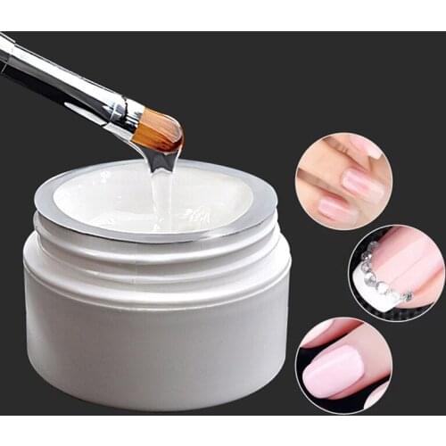 15ml Nail Extension Gel UV Phototherapy Nail Pink White Clear UV Builder Gel For Nails Finger Extensions Nail Art Tools