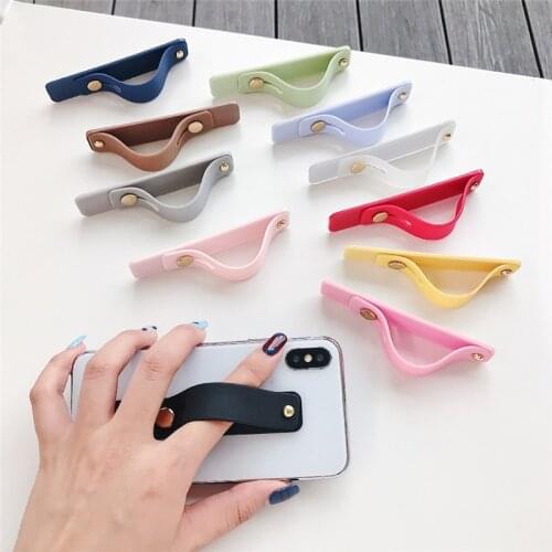 2021 Wristband Finger Grip Mobile Phone Holder Stand Push Pull Sticker Paste Support Universal Hand Band Phone Holder Bracket