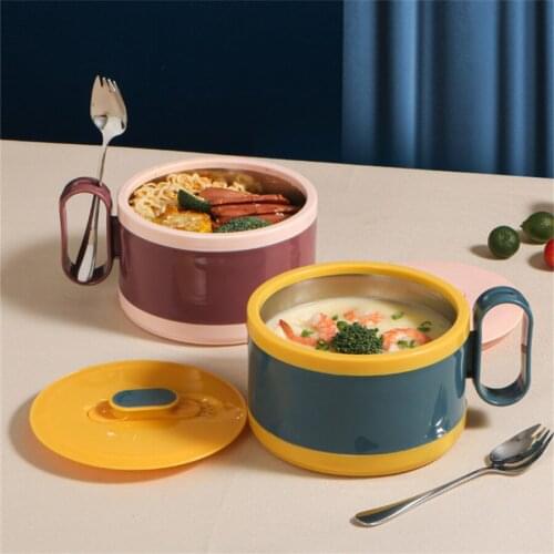 304 Stainless Steel Lunch Box Bento Box for Office Worker Microwae Heating Lunch Container Food Warmer Storage Box Fast Food Cup