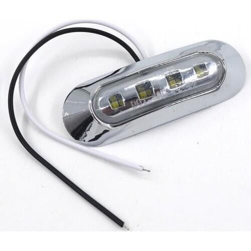 4 LED Truck Side Lights Car Truck Side Emergency Flashing Warning Tail Lights Waterproof Lamp Double Color Red+Yellow