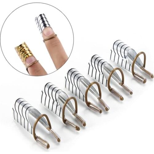 5PCS Nail Art Reusable UV Gel Acrylic French Tips Extension Guide Forms Tips Set Gel Polish Extended Builder Ring Nail Form